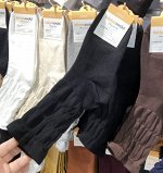 Носки Kikiya socks  хлопковые длинные с драпировкой, черный