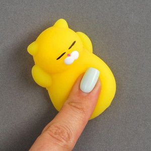 Антистресс игрушка - мялка «Кошечка», жёлтый