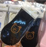 Носки-следки VIVID COLOR хлопковые противоскользящие, черный
