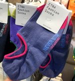 Носки-следки ETNA хлопковые противоскользящие, синий джинс