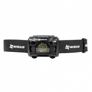 Фонарь налобный (N-HL06) NISUS PRO [60х45х36мм, IP44, 500LM, 1200 мАч, 5 Вт, 56г]