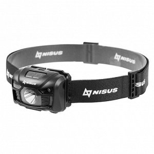 Фонарь налобный (N-HL06) NISUS PRO [60х45х36мм, IP44, 500LM, 1200 мАч, 5 Вт, 56г]