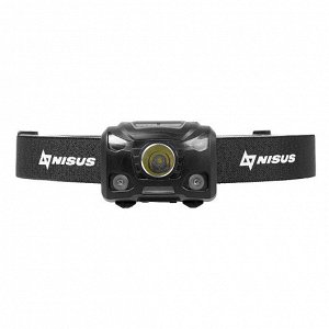 Фонарь налобный (N-HL78) NISUS PRO [60×45×38мм, IP44, 250LM, 5 Вт, 1200 мАч, Type-C, 79 г]
