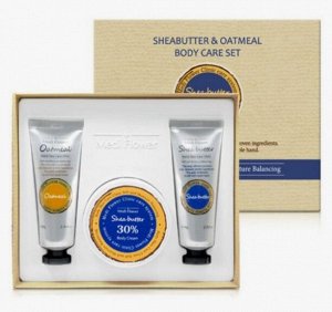 Набор, для тела  с маслом ши и овсянкой/Sheabutter & Oat meal Body Care Set, Medi Flower , Ю.Корея, 310 г
