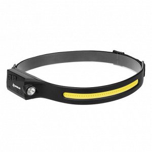 Фонарь налобный сенсорный (N-FN-HL65) NISUS PRO [300×33×20мм, LED-120 LM, COB-340 LM, IPX4, 1200 мАч, USB, 70г]