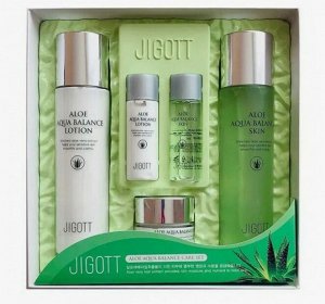 Набор, увлажняющих средств для лица с алое/Aloe Aqua Balance Skin Care 3 Set, JIGOTT, 410 г