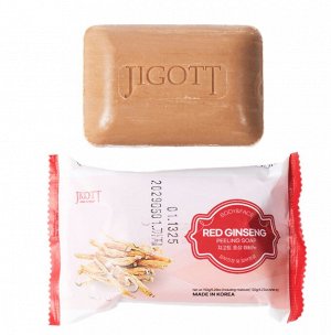 Мыло, пилинг косметическое с экстрактом красного женьшеня, JIGOTT, Ю.Корея, 150 г