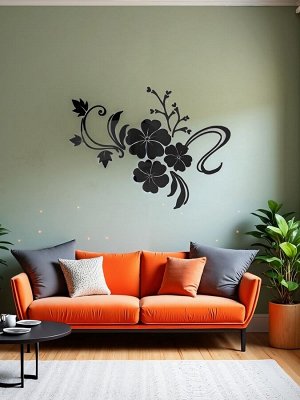 Набор наклеек интерьерных TAKE IT EASY «Цветы», декор настенный, панно, 124x165 см