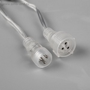 Гирлянда «Бахрома» 3 ? 0.6 м, IP44, УМС, прозрачная нить, 160 LED, свечение зелёное, мерцание белым, 220 В