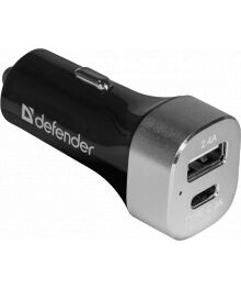 Авто адаптер DEFENDER UCG-01 -1порт USB+Type C, 5V/5,4A