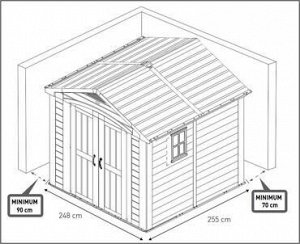 Сарай Factor 8x8. KETER (размеры 248 х 255 см)