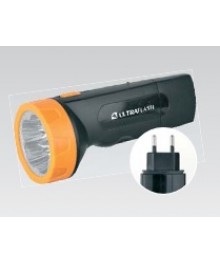 Фонарь  Ultra Flash  LED 3827 (фонарь акку 220В, черн /желт, 5 LED, SLA, пластик, коробка)