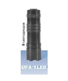 Фонарь  Ultra Flash  UF 9 LED (9 светодиодов, алюминий, черный, 3xAAA)