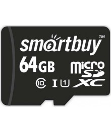 Пам.microSDXC, 64Gb Smartbuy Class 10 UHS-1 (без адаптера)