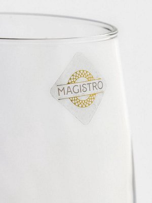 Бокал Magistro «Forma. Часы», 450 мл, 8x17.5 см, стекло, прозрачный