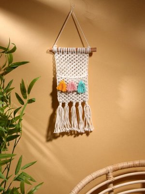Кармашек текстильный, подвесной, 22x50 см, белый