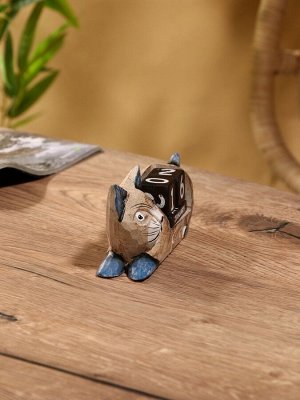 Вечный календарь «Кошка», 13x4x6.5 см, дерево