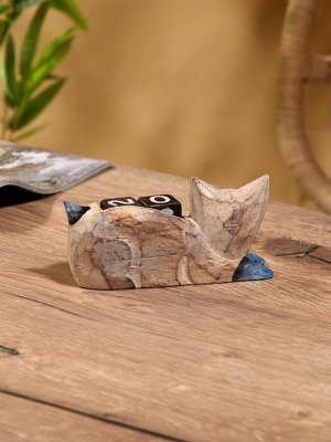 Вечный календарь «Кошка», 13x4x6.5 см, дерево