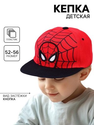 Кепка детская для мальчика, размер 52-56, «Человек-паук»