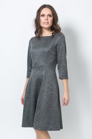 Платье, П-320/11  черный/серый