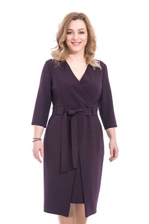 Платье с запа`хом, П-525/1  фиолетовый