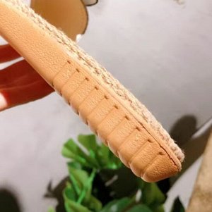 Льняные домашние дышащие тапочки с декором, серый