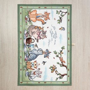 Набор полотенец 2 шт "Пальчики оближешь", 40x60 см, 100% хлопок, 1 шт.