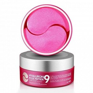 Патчи с экстрактом розы и пептидами Hyaluron Rose Peptide 9 Ampoule Eye Patch