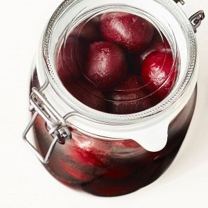 KORKEN, Банка с крышкой из прозрачного стекла, 1 л