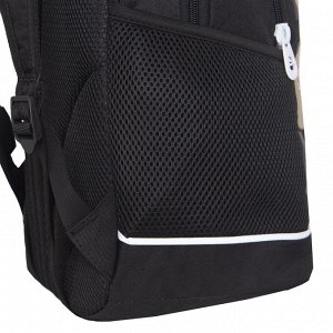 Рюкзак школьный GRIZZLY с карманом для ноутбука 13", жесткой спинкой, двумя отделениями, для девочки