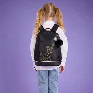 Рюкзак школьный GRIZZLY с карманом для ноутбука 13", жесткой спинкой, двумя отделениями, для девочки