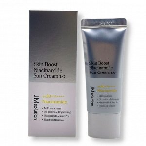 JM SOLUTION SKIN BOOST NIACINAMIDE SUN CREAM 1.0 Отбеливающий солнцезащитный крем с ниацинамидом 30мл