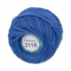 Пряжа "Ирис" для вязания №3118 82м синий
