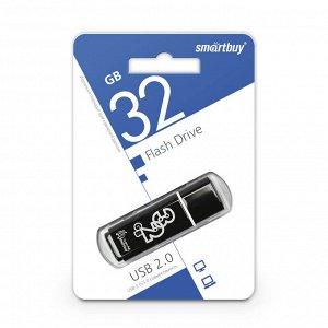 Флэш  Флеш память USB 32GB Glossy series Black (SB32GBGS-K)