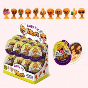 Пластиковое яйцо с игрушкой и десертом Данли Вайбы Прилипалы 16*20 гр