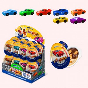 Пластиковое яйцо с игрушкой и десертом Данли Турбошины 16*20 гр