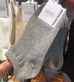 Носки EMPOLE хлопковые короткие однотонные, серый