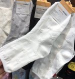 Носки Kikiyasocks хлопковые длинные с бантиками, белый