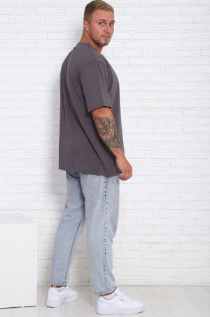 Футболка однотонная, 5xl (серый)