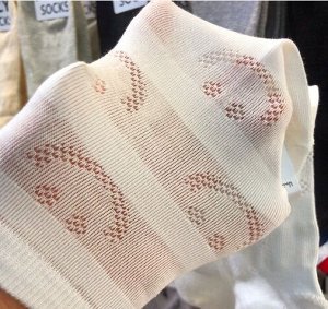 Носки COZY socks хлопковые с сетчатым рисунком, черный