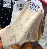Носки COZY socks хлопковые с сетчатым рисунком, беж