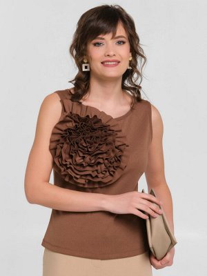 Топ с декоративным цветком, Топ 252603-4834