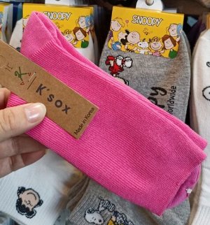 Носки K'SOX хлопковые высокие однотонные, розовый