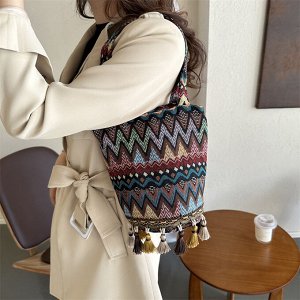 Сумка женская, мини, холщовая