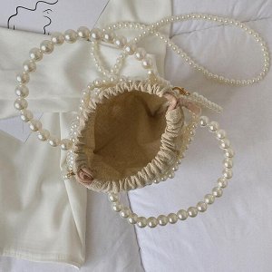 Женская сумка-мини, сумка-кисет, сумка через плечо, сумка из жемчуга