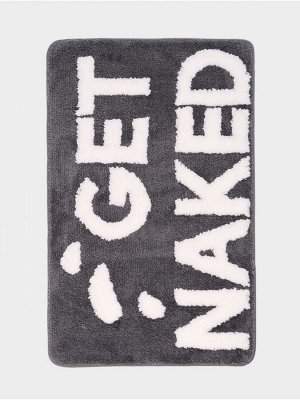 Коврик Доляна Get Naked, 50x80 см, микрофибра, темно-серый