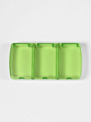 Таблетница, 9.5x4.5x1.7 см, 3 секции, МИКС