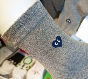 Носки Kikiyasocks хлопковые высокие с рисунком, белый