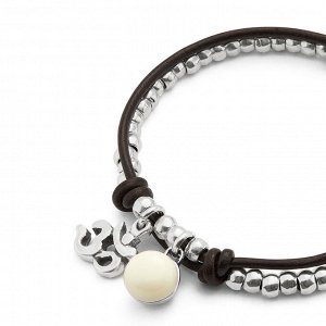 Браслет PUL2531 Fascinante M кож. бел.