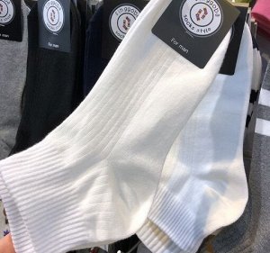 Носки Сoam socks хлопковые короткие однотонные, белый
